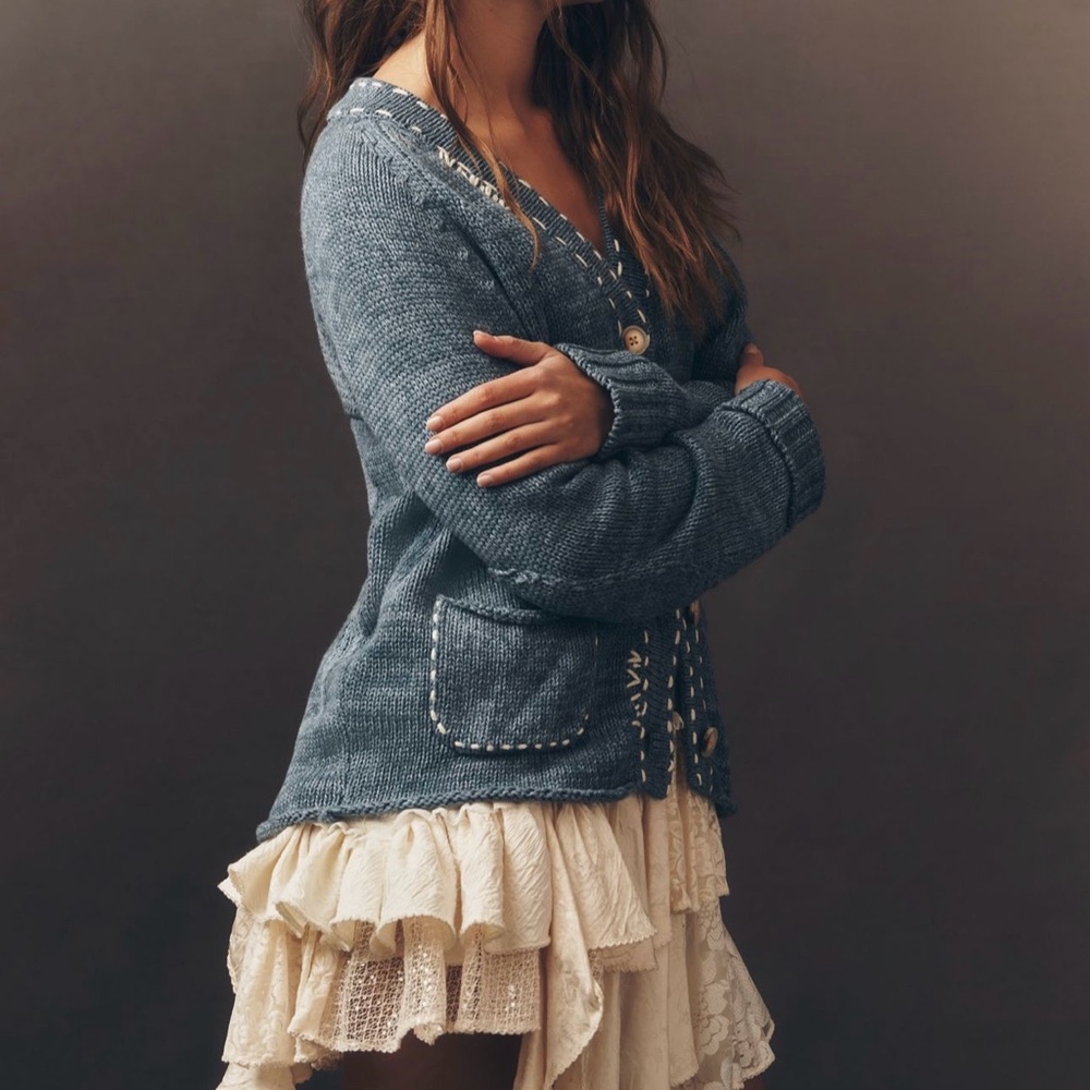 Kerri Rosenthal Smiley poppy Women's cardigan - Picture 3 of 6